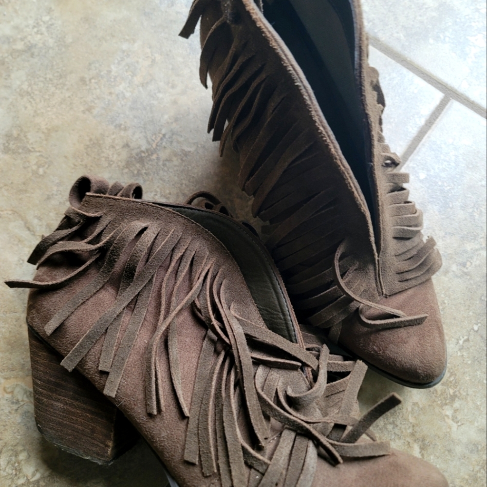 Corkie Fringe Ankle Bootie